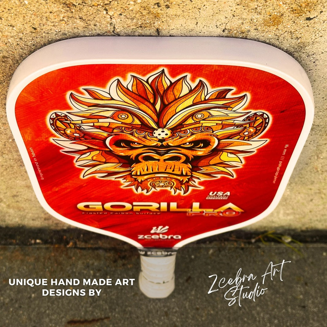 Zcebra Gorilla Pro Pickleball Racket - Orange
