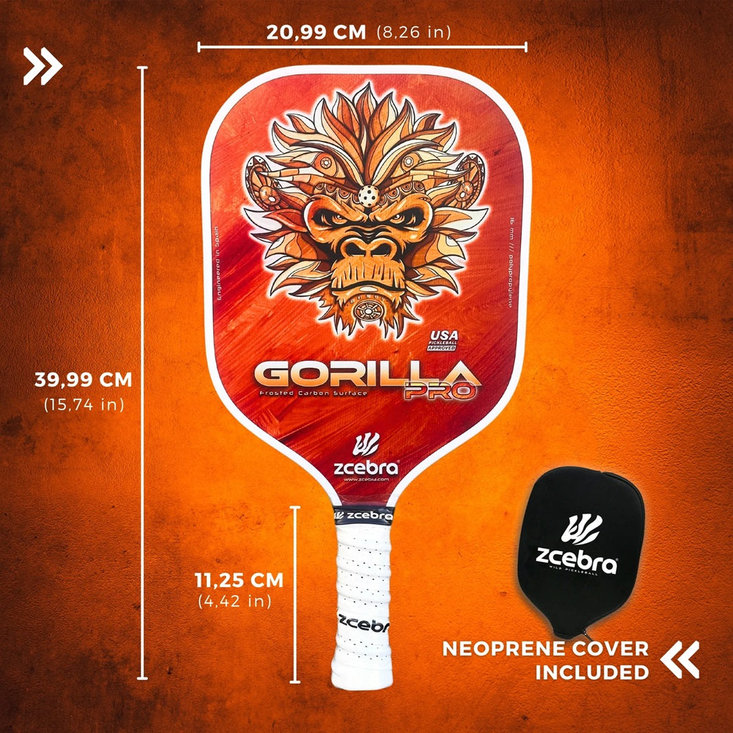 Zcebra Gorilla Pro Pickleball Racket - Orange