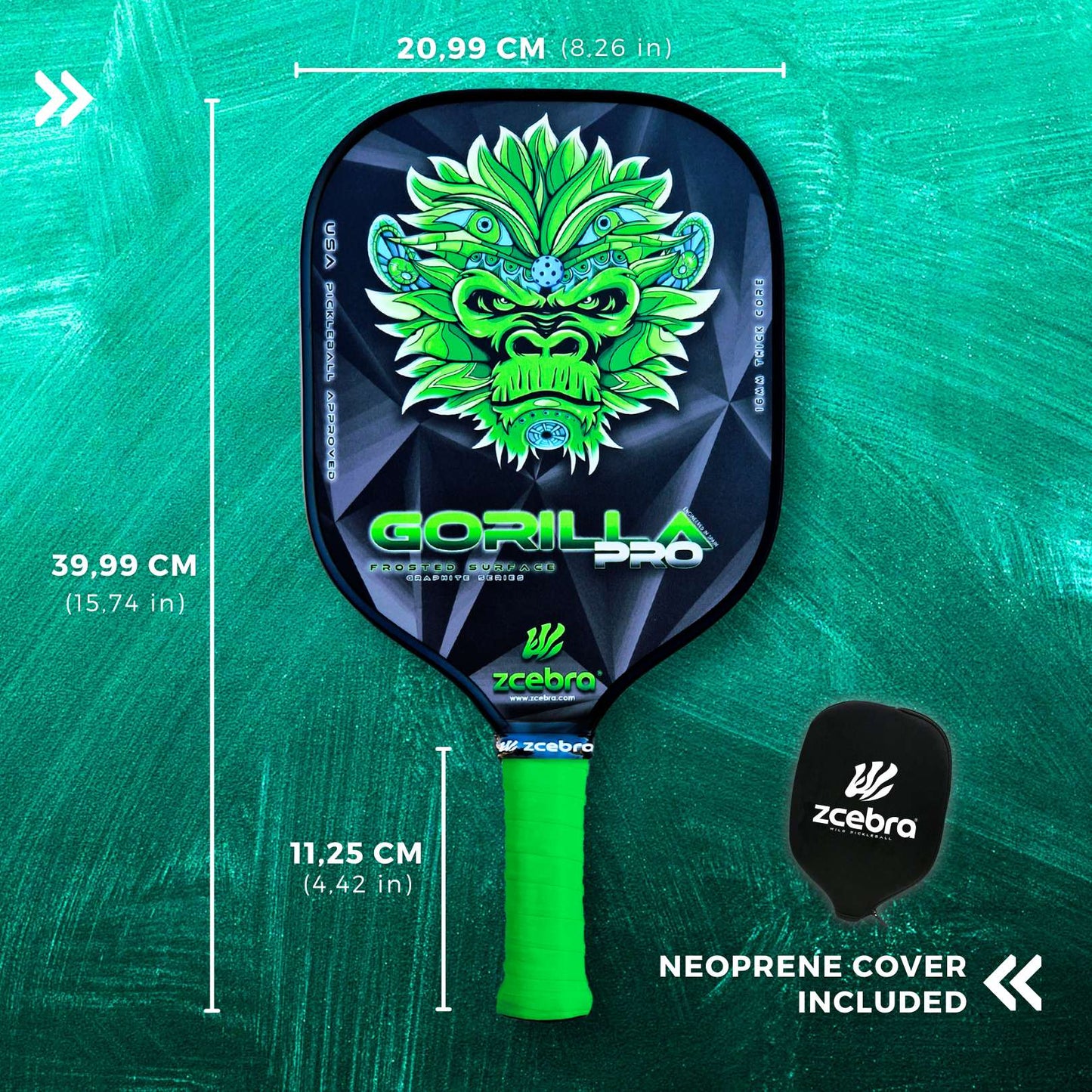 Zcebra Gorilla Pro grön mått