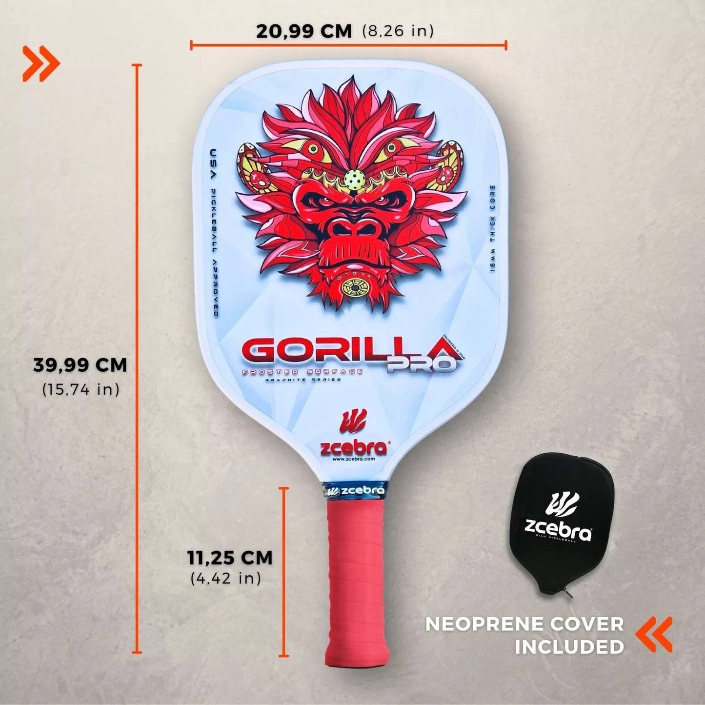 Zcebra Gorilla Pro röd mått