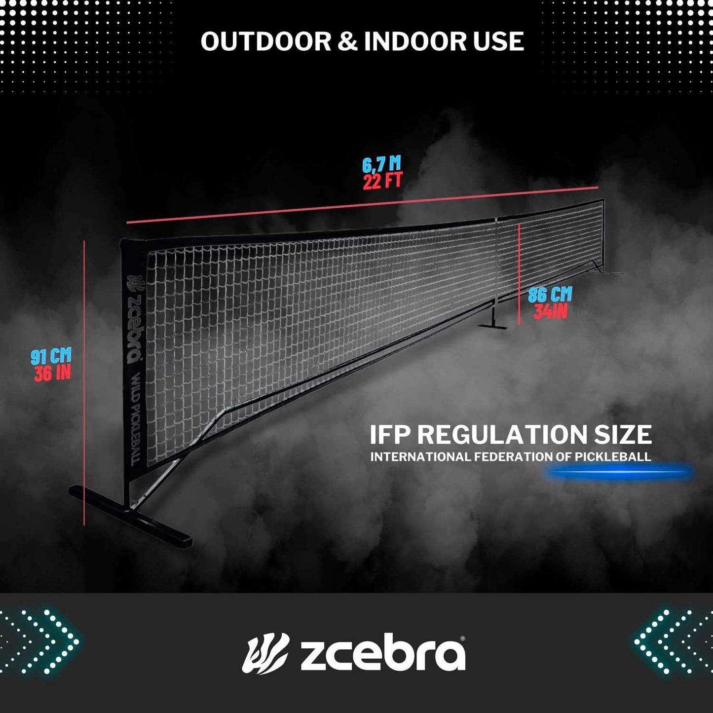 Zcebra Picklballnät