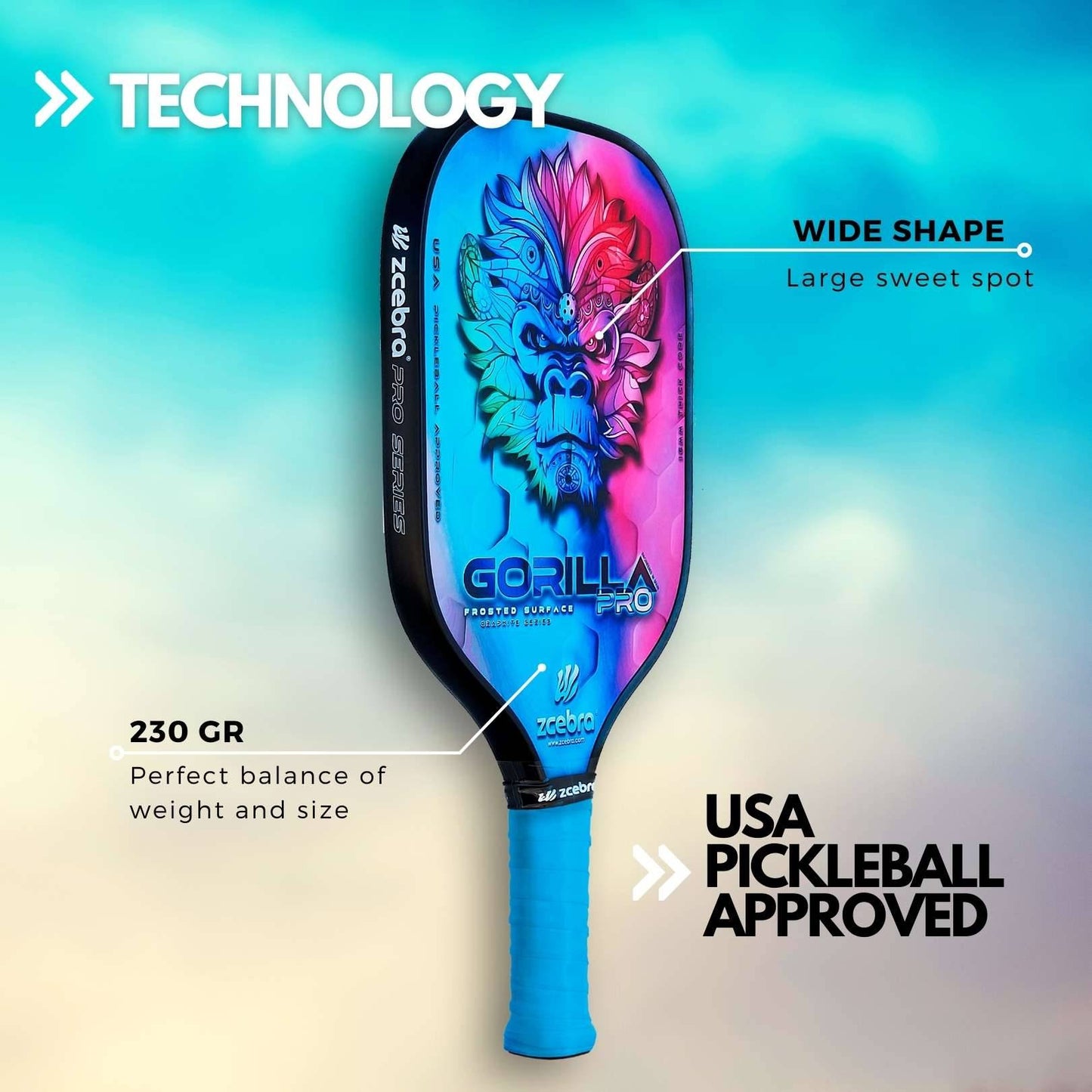 Zcebra Gorilla Pro wide shape technology