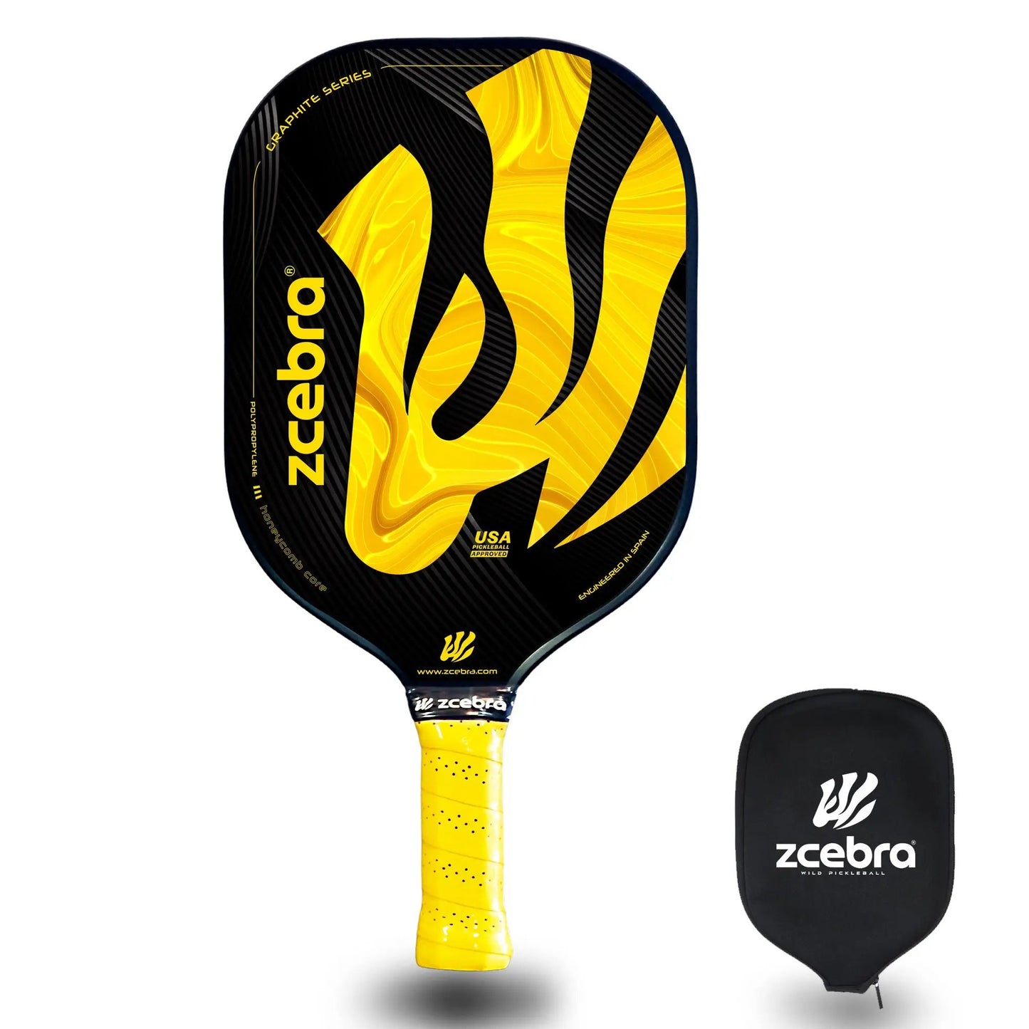 Zcebra Graphite Yellow Zcebra SideOut Pickleball
